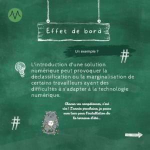 L'introduction d'une solution numérique peut provoquer la déclassification ou la marginalisation de certains travailleurs ayant des difficultés à s'adapter à la technologie numérique.