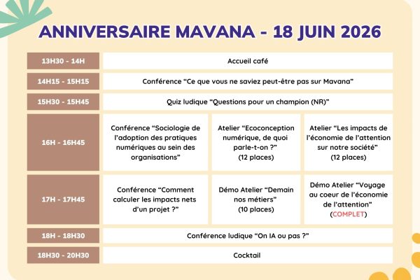 Programme journée Mavana 18 juin Toulouse